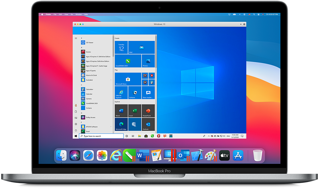 parallels for mac install windows 10